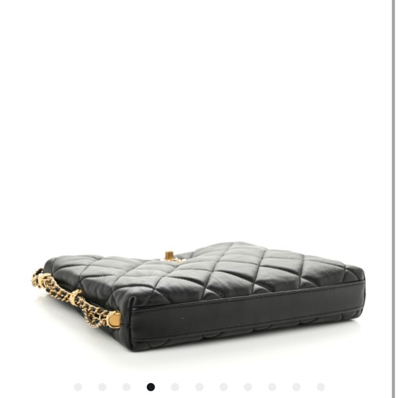 Chanel Lambskin Quilted Crush on Chains Hobo Black - Picture 8 of 9